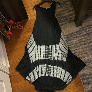 Black and White Tie-Dye Dress